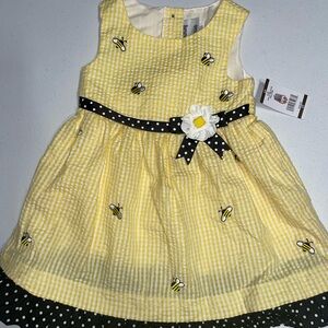 Counting Daises: Girl Toddler Bumble Bee Yellow/Black Dress (3T)